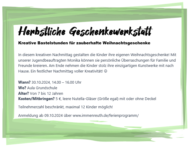 Herbstferienprogramm