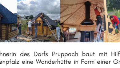 Anwohnerin aus Pruppach baut mit Hilfe der FrankenPfalz eine Wanderhütte in Form einer Grillkota