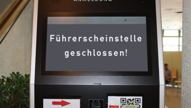 08.11.2024Softwareumstellung
					
							Führerscheinstelle am 18. November geschlossen
						
					weiterlesen